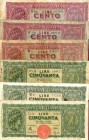 LOTTI - Cartamoneta-Italiana 100 3 50 lire 1944 sostitutive Lotto di 6 biglietti
 Lotto di 6 biglietti
med. MB