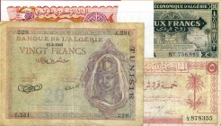 LOTTI - Cartamoneta-Estera ALGERIA - 2 biglietti, Libia e uno da catalogare Lotto di 4 biglietti
 Lotto di 4 biglietti
MB÷SPL