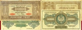 LOTTI - Cartamoneta-Estera POLONIA - 10000 e 50000 marek 1922 Lotto di 2 biglietti
 Lotto di 2 biglietti
MB÷qBB