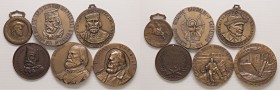 LOTTI - Medaglie PERSONAGGI - Giuseppe Garibaldi Lotto di 6 medaglie
 Lotto di 6 medaglie
BB÷FDC