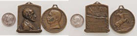 LOTTI - Medaglie PERSONAGGI - Napoleone, Vittorio Emanuele III, Alessandro Manzoni Lotto di 3 medaglie
 Lotto di 3 medaglie
BB÷qSPL