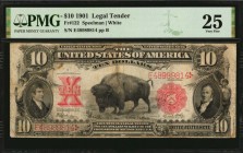 Legal Tender Notes

Fr. 122. 1901 $10 Legal Tender Note. PMG Very Fine 25.

A Very Fine offering of this Bison Legal Tender $10, which displays a ...
