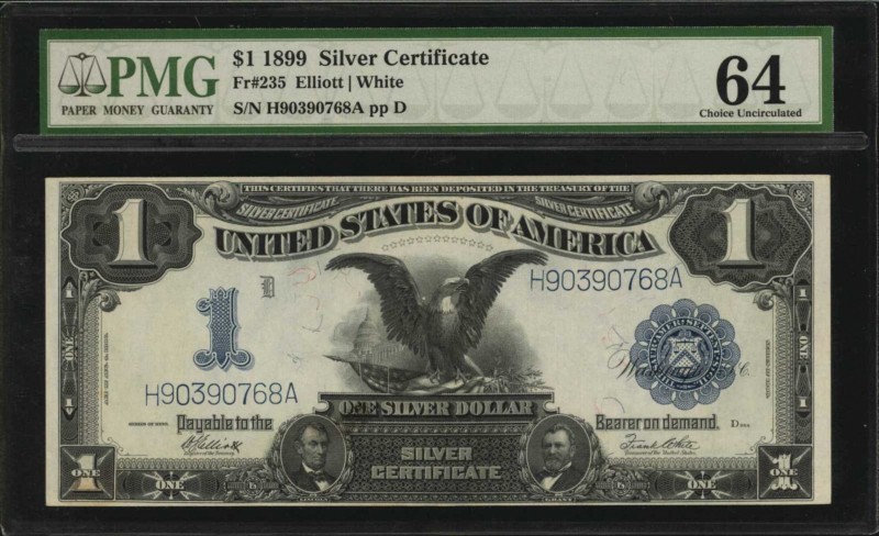 Silver Certificates

Fr. 235. 1899 $1 Silver Certificate. PMG Choice Uncircula...