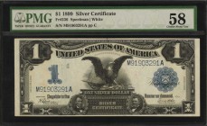 Silver Certificates

Fr. 236. 1899 $1 Silver Certificate. PMG Choice About Uncirculated 58.

A Choice About Unc example of this Black Eagle Silver...