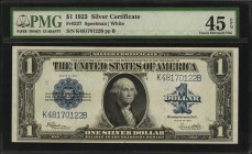 Silver Certificates

Fr. 237. 1923 $1 Silver Certificate. PMG Choice Extremely Fine 45 EPQ.

Bright paper is noticed on this 1923 Silver Certifica...