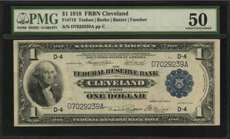 Federal Reserve Bank Notes

Fr. 718. 1918 $1 Federal Reserve Bank Note. Clevel...