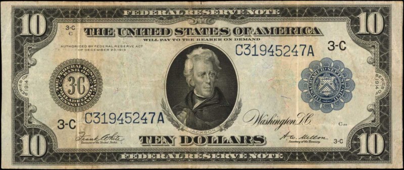 Federal Reserve Notes

Fr. 915A. 1914 $10 Federal Reserve Note. Philadelphia. ...