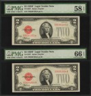 Legal Tender Notes

Lot of (2) Fr. 1507. 1928F $2 Legal Tender Note. PMG Choice About Uncirculated 58 EPQ & Gem Uncirculated 66 EPQ. Consecutive.
...