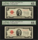 Legal Tender Notes

Lot of (2) Fr. 1508. 1928G $2 Legal Tender Notes. PMG Choice Uncirculated 63 EPQ & 64 EPQ. Consecutive.

An attractive CU pair...