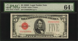 Legal Tender Notes

Fr. 1529. 1928D $5 Legal Tender Note. PMG Choice Uncirculated 64 EPQ.

A nearly Gem offering of this 1928D $5, which displays ...