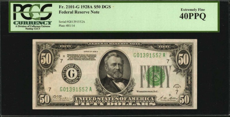 Federal Reserve Notes

Fr. 2101a-G. 1928A DGS $50 Federal Reserve Note. Chicag...