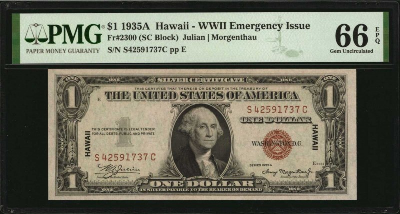 Hawaii Emergency Note

Fr. 2300. 1935A $1 Hawaii Emergency Note. PMG Gem Uncir...