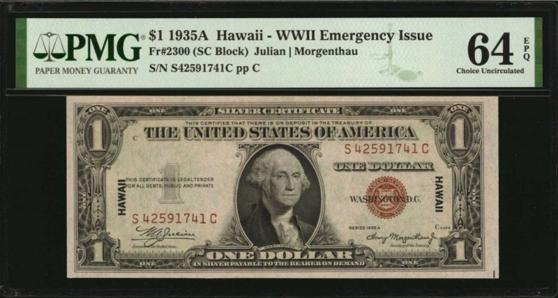 Hawaii Emergency Note

Fr. 2300. 1935A $1 Hawaii Emergency Note. PMG Choice Un...