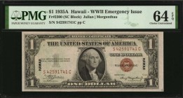 Hawaii Emergency Note

Fr. 2300. 1935A $1 Hawaii Emergency Note. PMG Choice Uncirculated 64 EPQ.

A nearly Gem offering of this Hawaii $1 Emergenc...