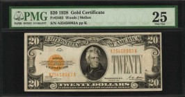 Gold Certificates

Fr. 2402. 1928 $20 Gold Certificate. PMG Very Fine 25.

Honey gold overprints are noticed on this $20 Gold Cert.

Estimate: $...