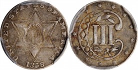 Silver Three-Cent Piece

1858 Silver Three-Cent Piece. EF-40 (PCGS).

PCGS# 3674. NGC ID: 22Z7.

Estimate: $