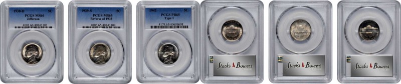 Jefferson Nickel

Lot of (3) Gem Proof and Mint State Jefferson Nickels, 1938-...