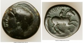 MACEDONIAN KINGDOM. Philip II (359-336 BC). AE unit (18mm, 4.97 gm, 1h). VG. Uncertain mint in Macedon. Head of Apollo left wearing tainia / ΦΙΛΙΠΠΟΥ,...
