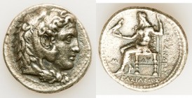 MACEDONIAN KINGDOM. Alexander III the Great (336-323 BC). AR tetradrachm (27mm, 16.58 gm, 10h). VF, porosity. Posthumous issue of 'Babylon', ca. 323-3...