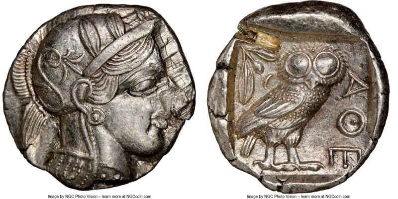 ATTICA. Athens. Ca. 440-404 BC. AR tetradrachm (26mm, 17.14 gm, 10h). NGC Choice...