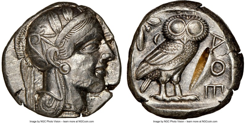 ATTICA. Athens. Ca. 440-404 BC. AR tetradrachm (22mm, 17.20 gm, 9h). NGC AU 5/5 ...