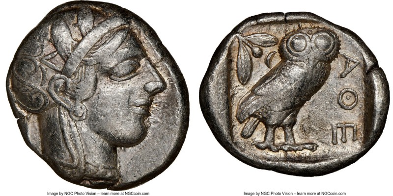ATTICA. Athens. Ca. 440-404 BC. AR tetradrachm (25mm, 17.18 gm, 3h). NGC Choice ...