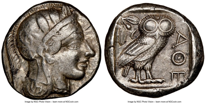 ATTICA. Athens. Ca. 440-404 BC. AR tetradrachm (24mm, 17.16 gm, 1h). NGC Choice ...
