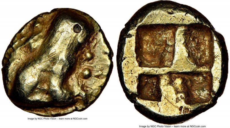 IONIA. Uncertain mint. Ca. 600-550 BC. EL sixth-stater or hecte (11mm, 2.59 gm)....