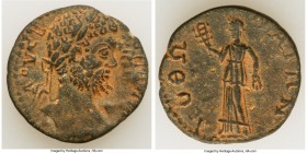 MESSENIA. Mothone. Septimius Severus (AD 193-211). AE (21mm, 5.01 gm, 2h). XF. Λ OV CE-..., laureate head of Septimius Severus right / MOΘΩ-NIAΩN, Isi...