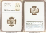 Nero (AD 54-68). AR denarius (19mm, 3.47 gm, 5h). NGC Choice AU 4/5 - 4/5. Rome, AD 67-68. IMP NERO CAESAR-AVG P P, laureate head of Nero right / SALV...