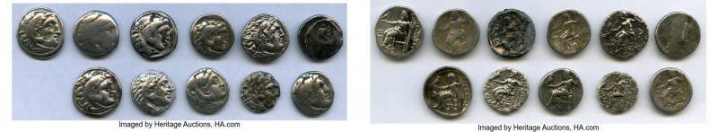 ANCIENT LOTS. Greek. Macedonian Kingdom. Ca. 336-317 BC. Lot of eleven (11) AR d...