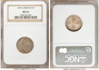 William III 6 Pence 1696 MS63 NGC, KM484.1. Appealing choice example with album toned reverse. 

HID09801242017

© 2020 Heritage Auctions | All Ri...
