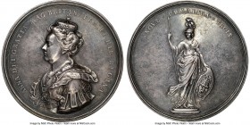 Anne silver "Union of Scotland and England" Medal ND (1707) AU Details (Obverse Scratched) NGC, Eimer-423, MI-II-298/115. 70mm. By J. Croker. This inv...