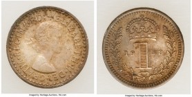 Elizabeth II 4-Piece Prooflike Maundy Set 1958, 1) Penny, KM898. 11.1mm. 0.47gm 2) 2 Pence, KM899. 13.3mm. 0.94gm 3) 3 Pence, KM901. 16.2mm. 1.41gm 4)...