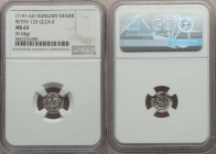 Geza II Denar ND (1141-1162) MS63 NGC, CNH-125. 0.24gm. 

HID09801242017

© 2020 Heritage Auctions | All Rights Reserved