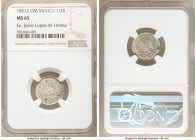 Republic 1/2 Real 1851-OM MS65 NGC, Zacatecas mint, KM370.11. Full gem example with reflective fields and the occasional dark spot of toning.

HID09...