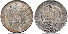 Republic 8 Reales 1893 Mo-AM MS65+ NGC, Mexico City mint, KM377.10, DP-Mo79. Fully struck, teal and cranberry toning. 

HID09801242017

© 2020 Her...