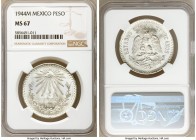Estados Unidos Peso 1944-M MS67 NGC, Mexico City mint, KM455. Prominent is the allover satiny luster to this peso.

HID09801242017

© 2020 Heritag...