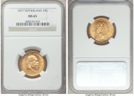 Willem III gold 10 Gulden 1877 MS65 NGC, KM106. With a light reddish tone over wonderful, clean surfaces. AGW 0.1947 oz. 

HID09801242017

© 2020 ...