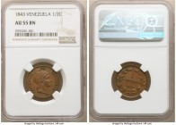 Republic 1/2 Centavo 1843-(l) AU55 Brown NGC, London mint, KM-Y2. W.W. below Liberty head. 

HID09801242017

© 2020 Heritage Auctions | All Rights...