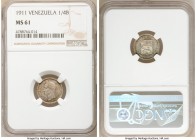 Republic 1/4 Bolivar 25 Centimos 1911 MS61 NGC, KM-Y20.

HID09801242017

© 2020 Heritage Auctions | All Rights Reserved