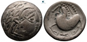 Eastern Europe. Mint in the northern Carpathian region circa 200-100 BC.  "Schnabelpferd" type. Tetradrachm AR