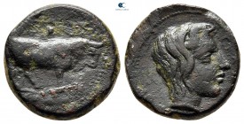 Sicily. Gela circa 420-405 BC. Tetras or Trionkion Æ