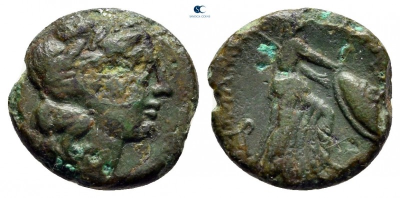Sicily. Messana. The Mamertinoi circa 220-200 BC. 
Onkia Æ

12 mm, 1,16 g

...