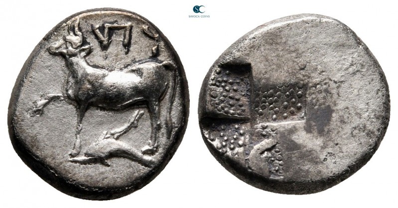Thrace. Byzantion circa 340-320 BC. 
1/5 Siglos AR

13 mm, 2,36 g

Bull sta...