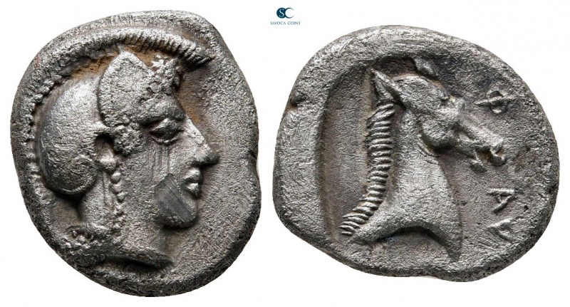 Thessaly. Pharsalos circa 480-400 BC. 
Hemidrachm AR

13 mm, 2,94 g

Head o...