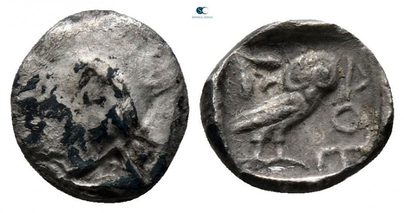 Attica. Athens circa 400-300 BC. Uncertain eastern imitation
Obol AR

9 mm, 0...