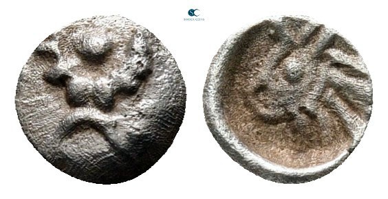 Western Asia Minor. Uncertain mint circa 520-480 BC. 
1/96 Stater AR

6 mm, 0...