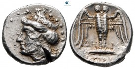 Pontos. Amisos (as Peiraieos) circa 420-300 BC. ΔΗΜΟ- (Demo-), magistrate . Siglos-Drachm AR