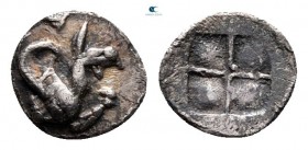 Ionia. Teos circa 475-450 BC. Hemitetartemorion AR